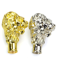 New Products 3D Logo Design Gold Animal Shaped Walking Stick Ornament Walking Stick Head Metal Crafts